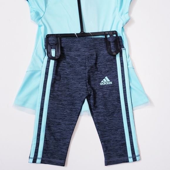 Adidas girls light aqua top and capri legg… - Picture 3 of 4